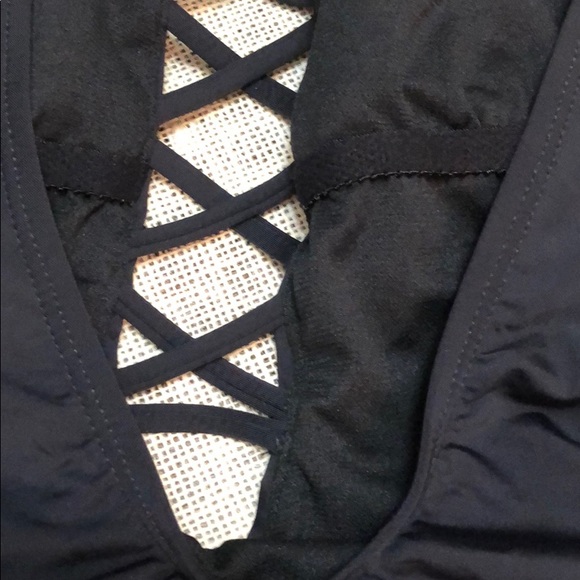 The Bikini Lab Lace Front Blk One Piece Swimsuit M - Picture 10 of 13